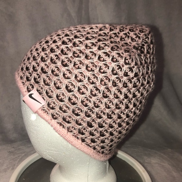 Nike Accessories - NIKE REVERSIBLE KNIT BEANIE PINK / BROWN